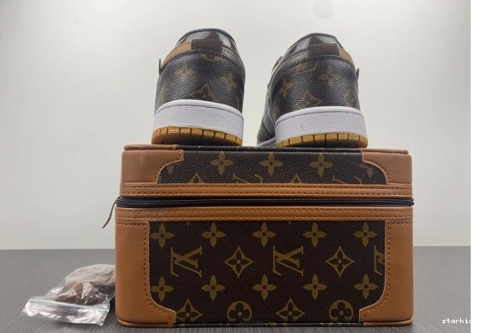 WHITE-LouiV Low JORDAN O-W AIR 1 Top -LouiV CASE) (WITH 0328